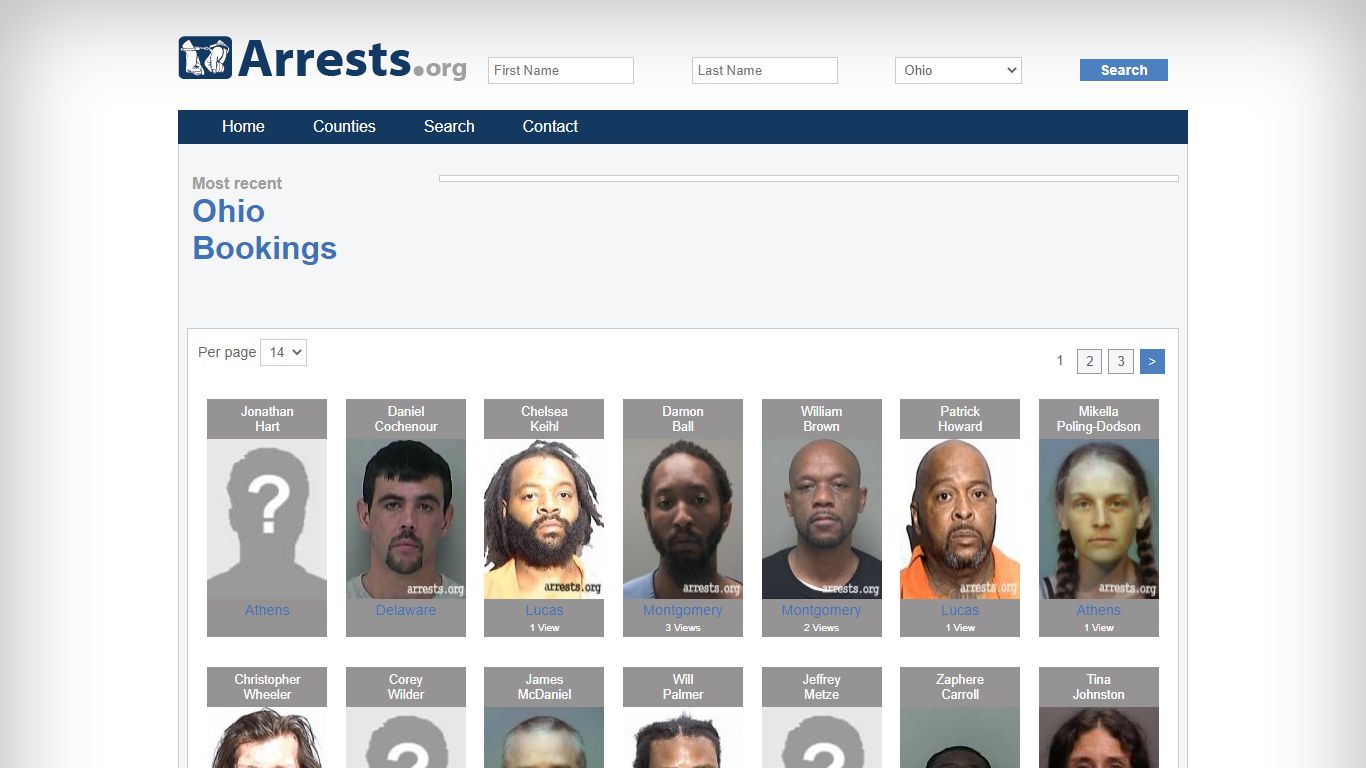 Ohio Arrests and Inmate Search